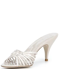 Jeffrey Campbell Constella Patent Woven Knot Dress Slide Sandals