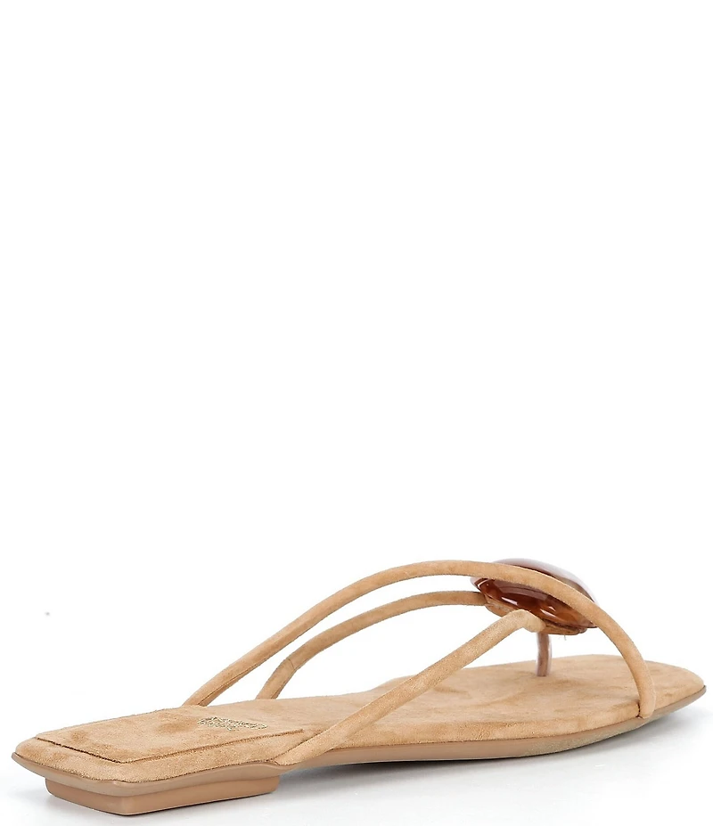 Jeffrey Campbell Cosmos Suede Stone Thong Flat Sandals