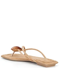 Jeffrey Campbell Cosmos Suede Stone Thong Flat Sandals