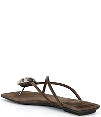 Jeffrey Campbell Cosmos Suede Stone Thong Flat Sandals