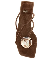 Jeffrey Campbell Cosmos Suede Stone Thong Flat Sandals