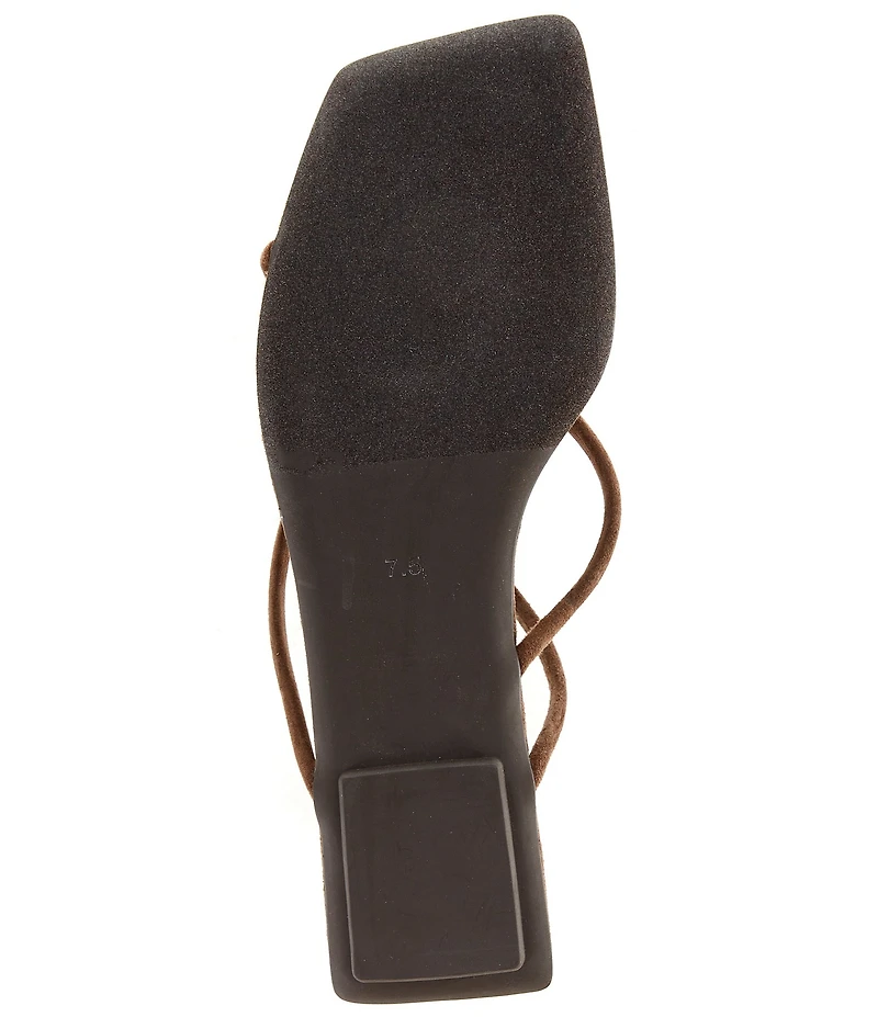 Jeffrey Campbell Cosmos Suede Stone Thong Flat Sandals