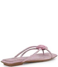 Jeffrey Campbell Cosmos Suede Stone Thong Flat Sandals