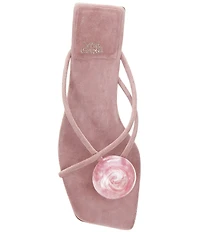 Jeffrey Campbell Cosmos Suede Stone Thong Flat Sandals