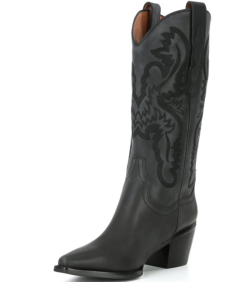 Jeffrey Campbell Dagget Leather Western Inspired Boots