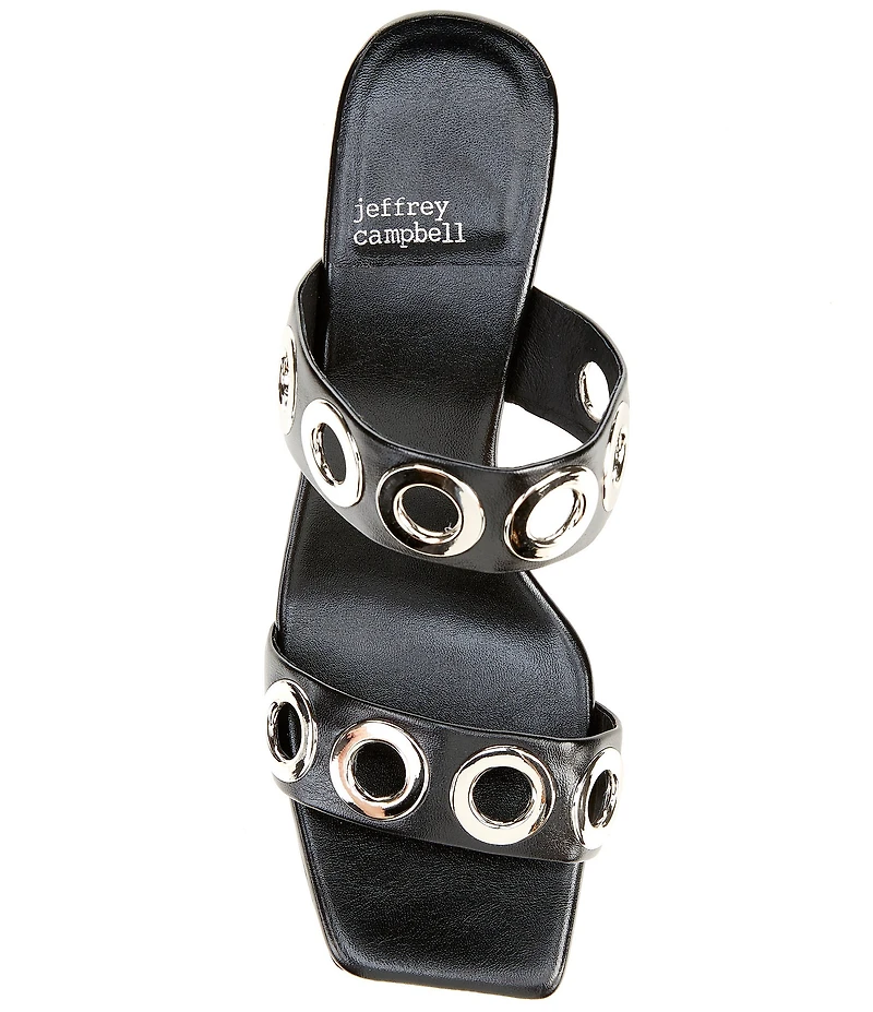 Jeffrey Campbell Danity Grommet Hardware Platform Dress Slide Sandals