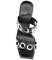 Jeffrey Campbell Danity Grommet Hardware Platform Dress Slide Sandals