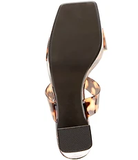 Jeffrey Campbell Danity Tortoise Print Platform Slide Sandals