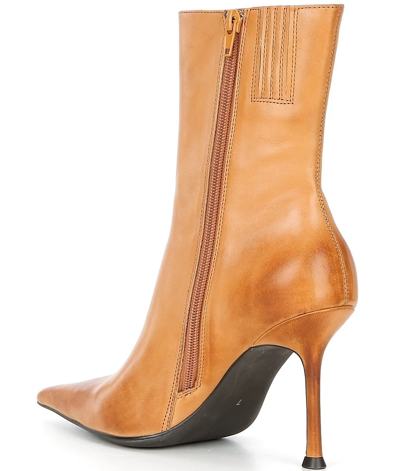 Jeffrey Campbell Daring-L Leather Stiletto Pointed Toe Booties