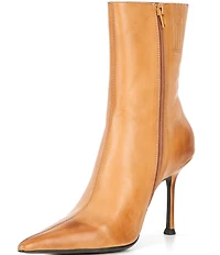 Jeffrey Campbell Daring-L Leather Stiletto Pointed Toe Booties