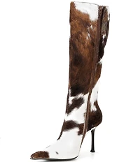 Jeffrey Campbell Darling-2F Cow Print Calf Hair Tall Boots