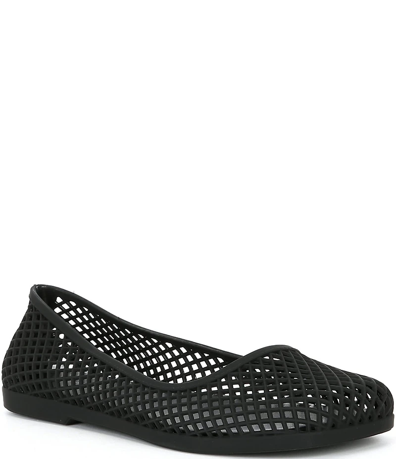 Jeffrey Campbell Day-Off Perforated Matte Jelly Ballet Flats
