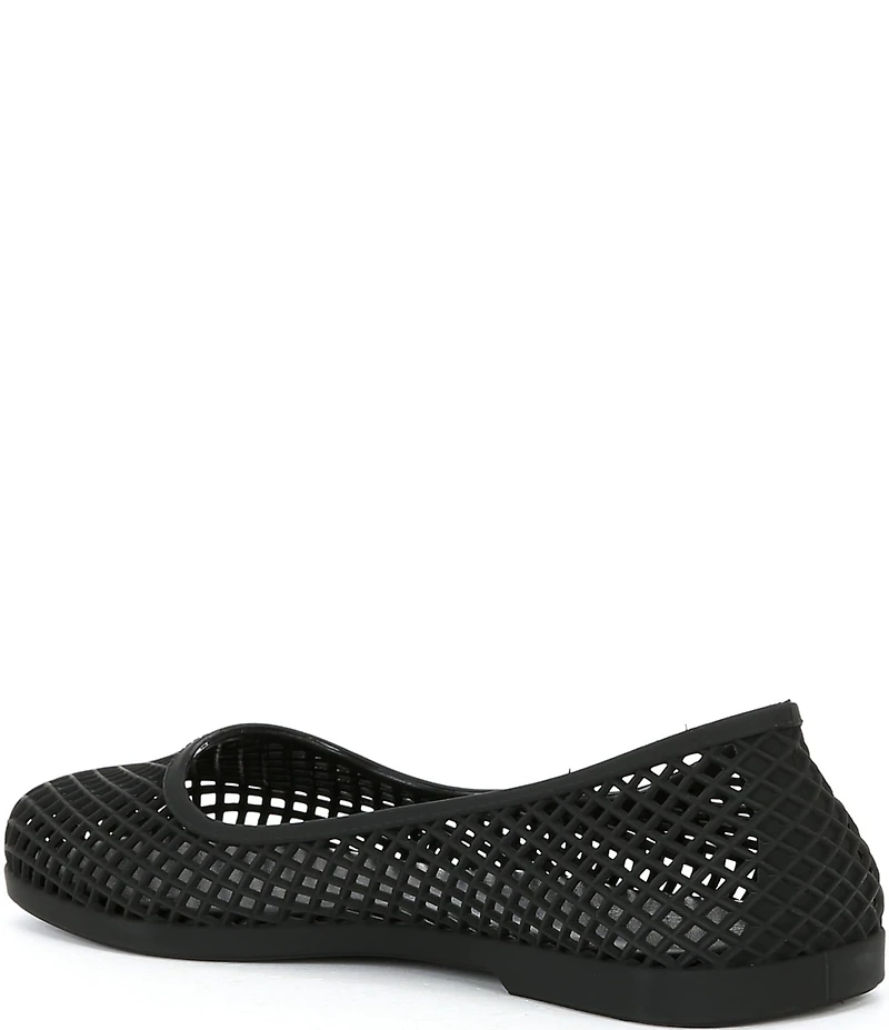 Jeffrey Campbell Day-Off Perforated Matte Jelly Ballet Flats