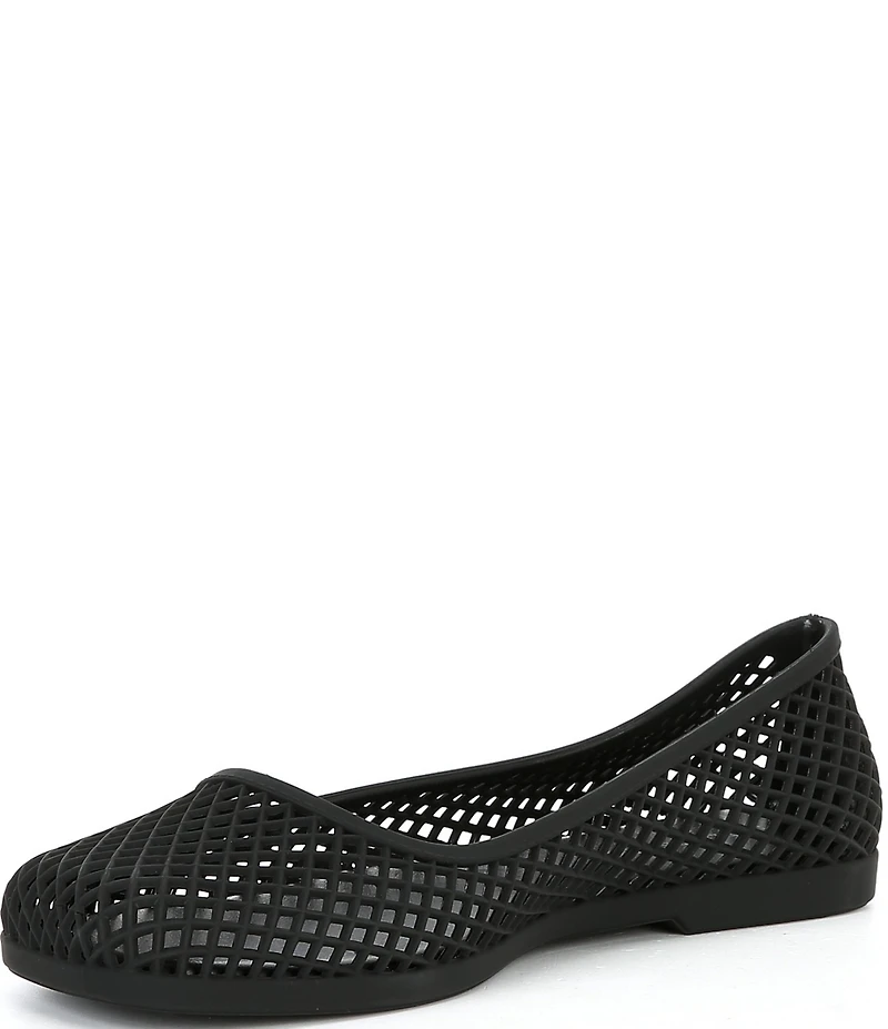 Jeffrey Campbell Day-Off Perforated Matte Jelly Ballet Flats