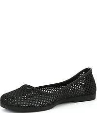 Jeffrey Campbell Day-Off Perforated Matte Jelly Ballet Flats