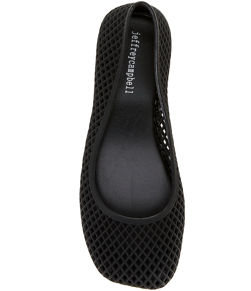 Jeffrey Campbell Day-Off Perforated Matte Jelly Ballet Flats