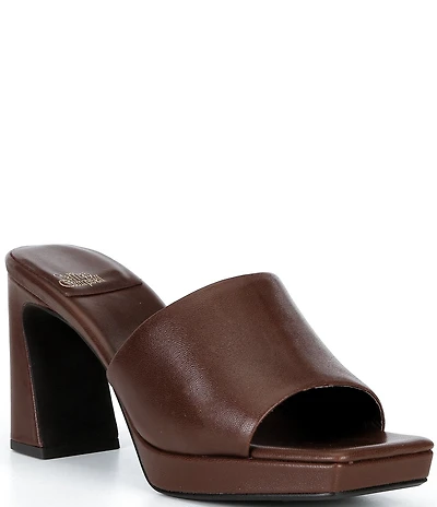 Jeffrey Campbell Dress Code Leather High Heel Banded Slide Sandals