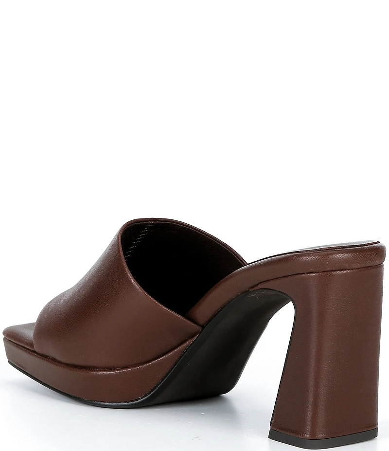 Jeffrey Campbell Dress Code Leather High Heel Banded Slide Sandals