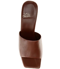 Jeffrey Campbell Dress Code Leather High Heel Banded Slide Sandals