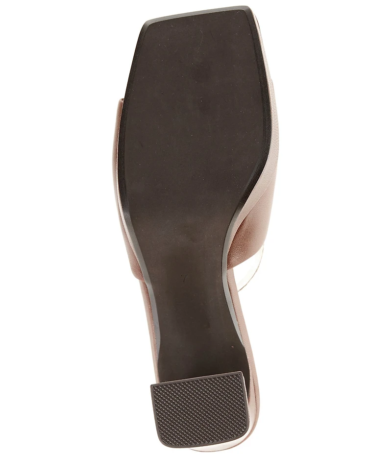 Jeffrey Campbell Dress Code Leather High Heel Banded Slide Sandals