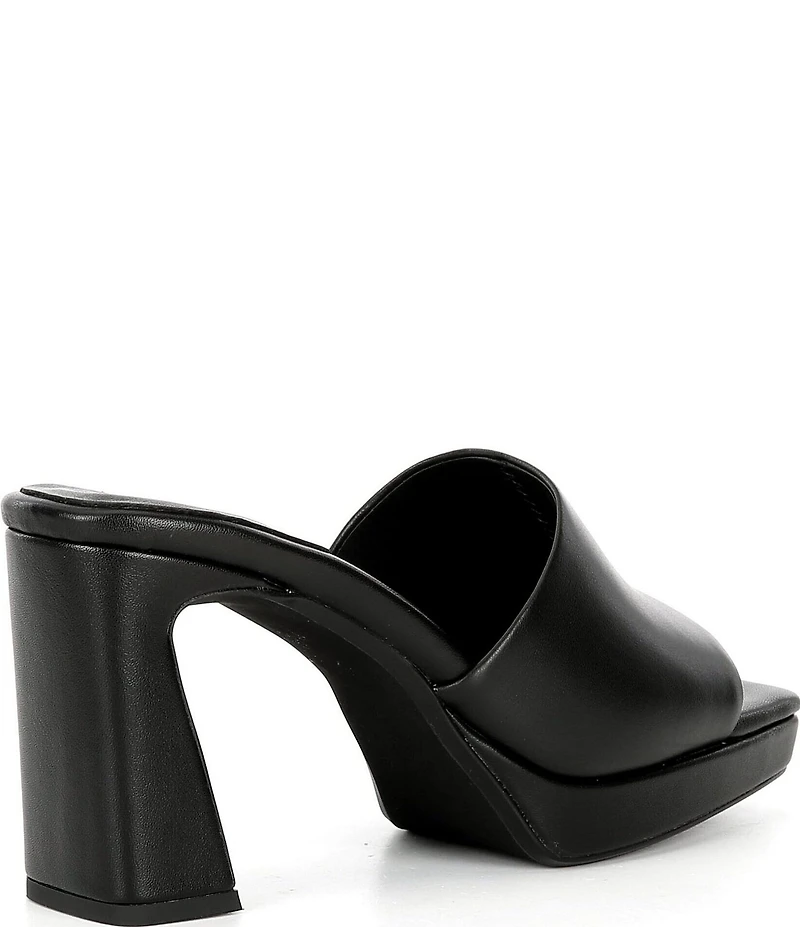 Jeffrey Campbell Dress Code Leather High Heel Banded Slide Sandals