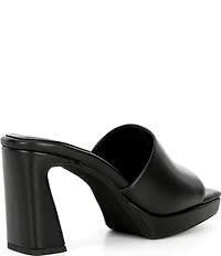 Jeffrey Campbell Dress Code Leather High Heel Banded Slide Sandals