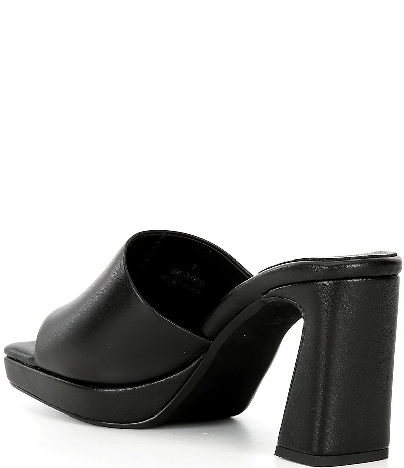 Jeffrey Campbell Dress Code Leather High Heel Banded Slide Sandals