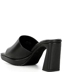 Jeffrey Campbell Dress Code Leather High Heel Banded Slide Sandals
