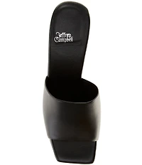 Jeffrey Campbell Dress Code Leather High Heel Banded Slide Sandals