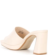 Jeffrey Campbell Dress Code Leather High Heel Banded Slide Sandals