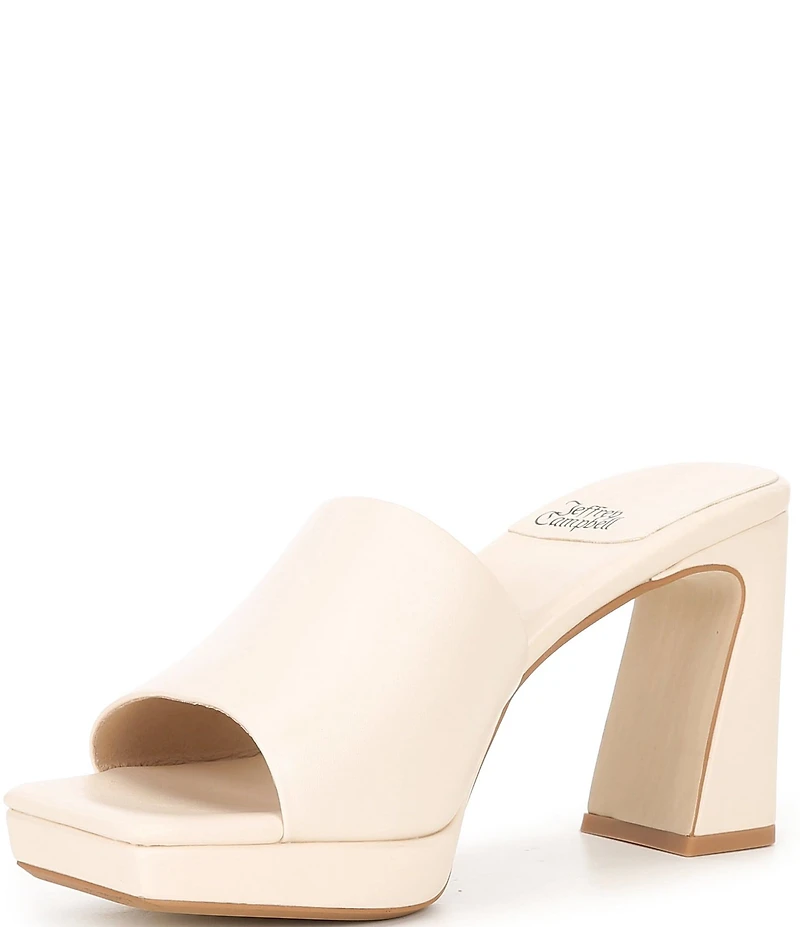 Jeffrey Campbell Dress Code Leather High Heel Banded Slide Sandals