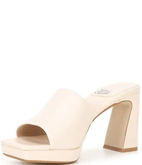 Jeffrey Campbell Dress Code Leather High Heel Banded Slide Sandals
