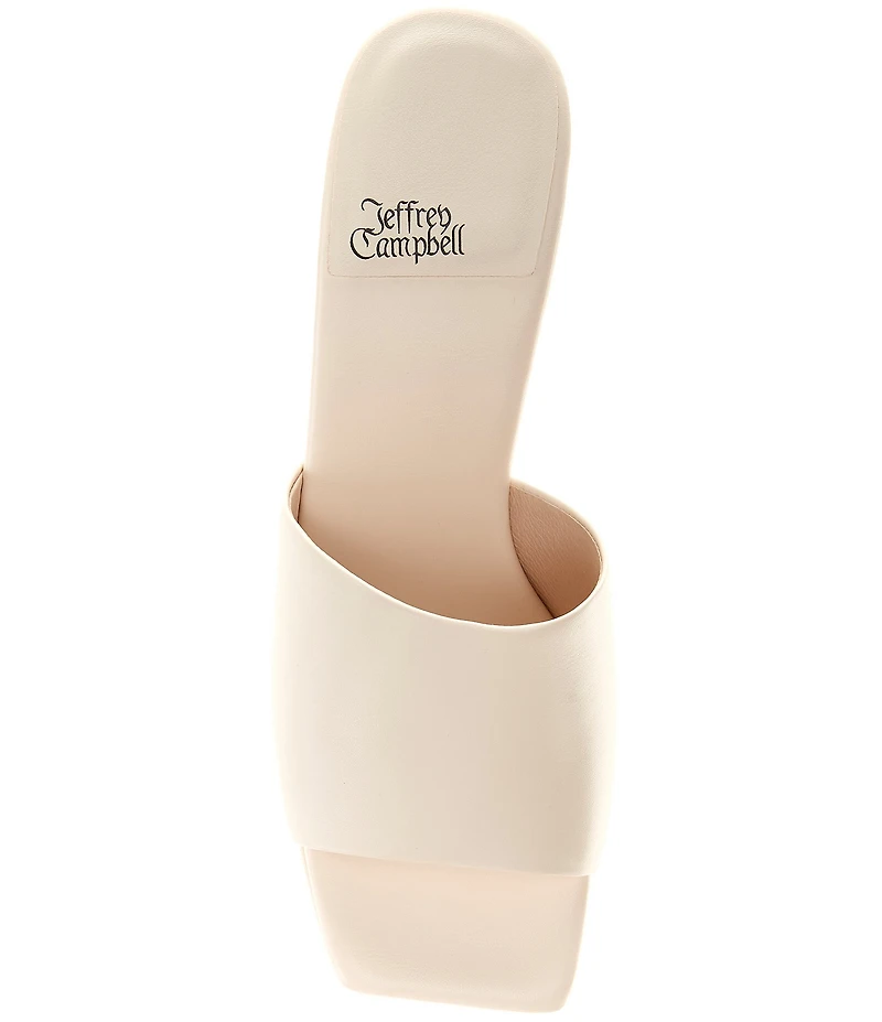 Jeffrey Campbell Dress Code Leather High Heel Banded Slide Sandals