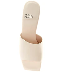 Jeffrey Campbell Dress Code Leather High Heel Banded Slide Sandals