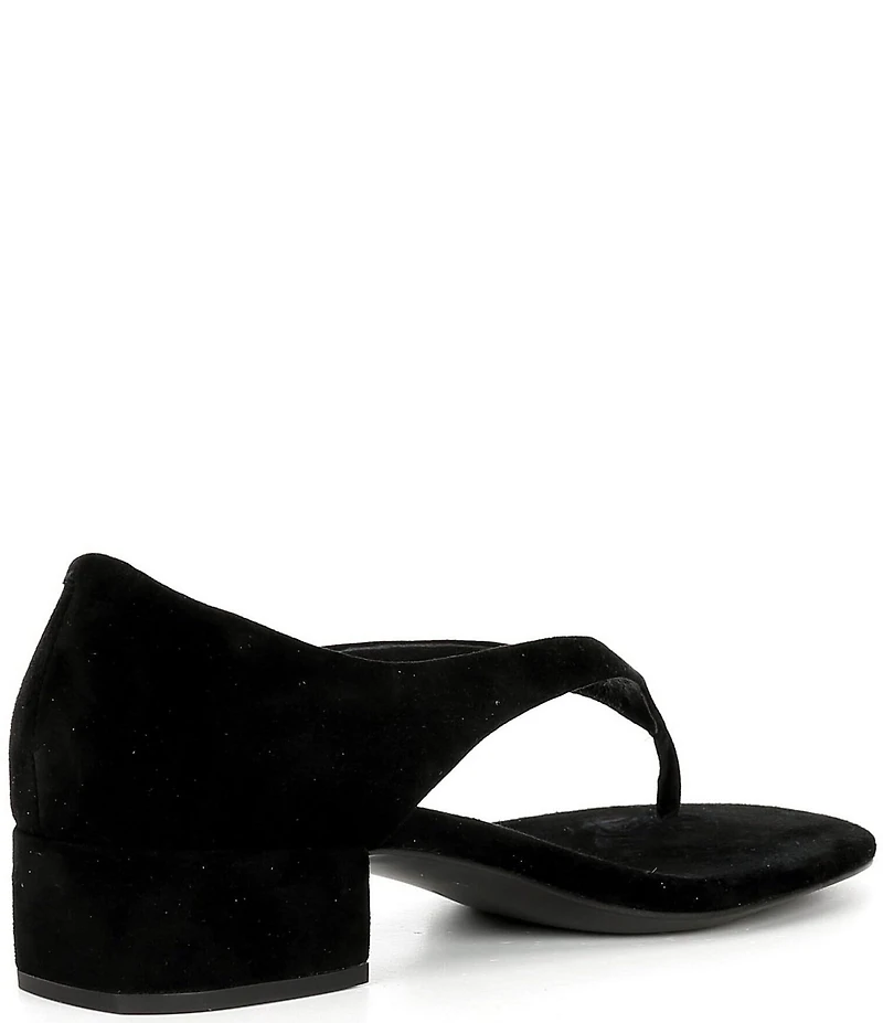 Jeffrey Campbell Emelie Suede Closed Back Block Heel Thong Sandals