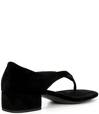 Jeffrey Campbell Emelie Suede Closed Back Block Heel Thong Sandals