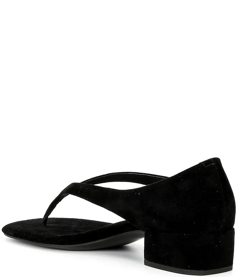 Jeffrey Campbell Emelie Suede Closed Back Block Heel Thong Sandals