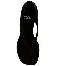 Jeffrey Campbell Emelie Suede Closed Back Block Heel Thong Sandals