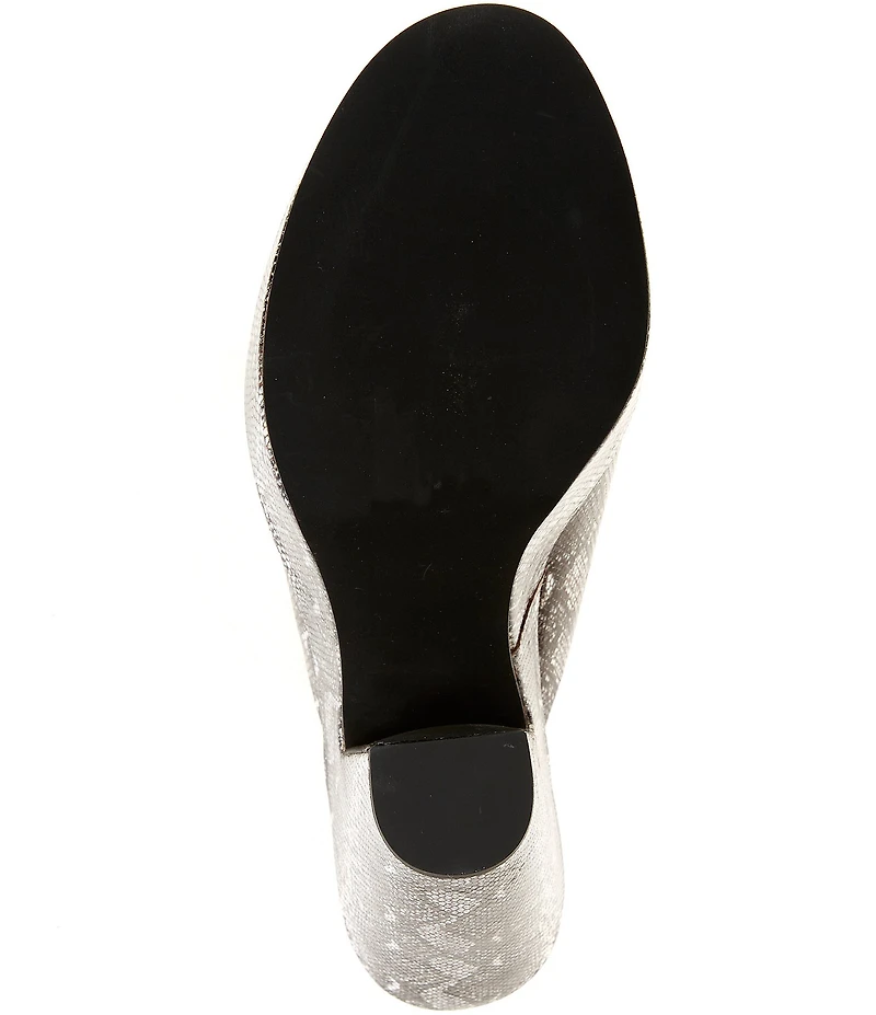 Jeffrey Campbell Enriched Python Print Leather Platform Block Heel Slide Sandals