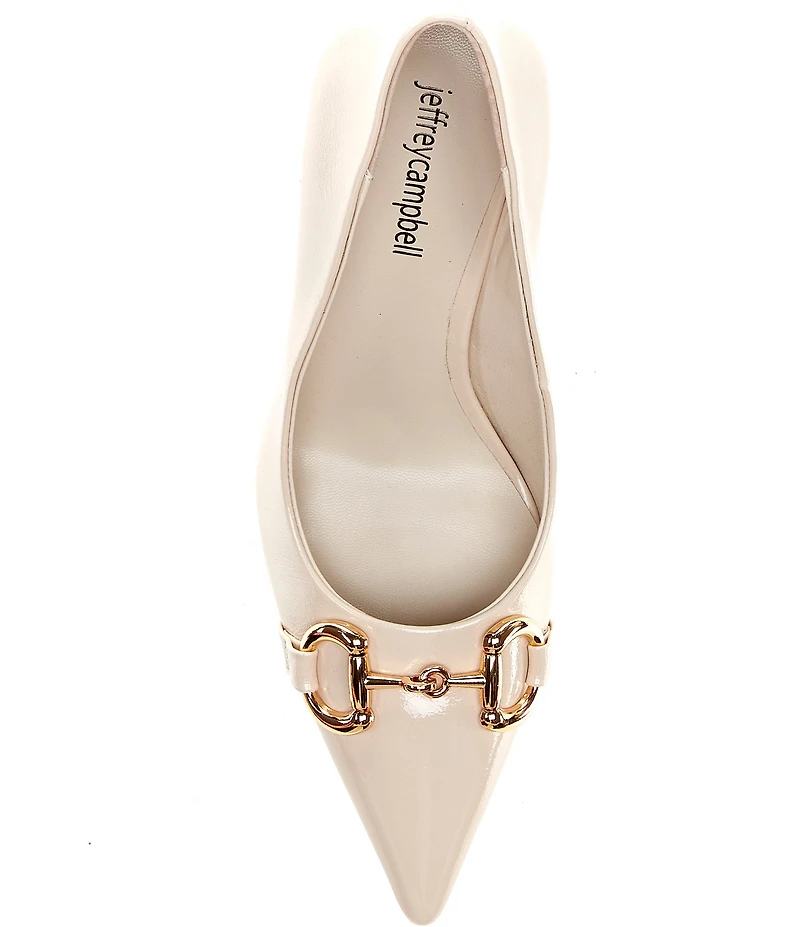 Jeffrey Campbell Estella Patent Leather Bit Buckle Pumps