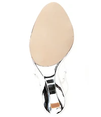 Jeffrey Campbell Euclid Metallic Leather Arc Heel Dress Sandals