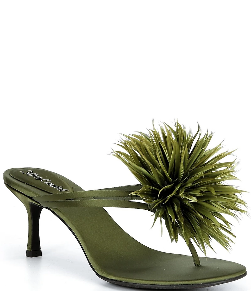 Jeffrey Campbell Firework Satin Thong Kitten Heels