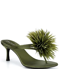 Jeffrey Campbell Firework Satin Thong Kitten Heels