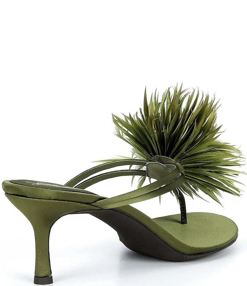 Jeffrey Campbell Firework Satin Thong Kitten Heels