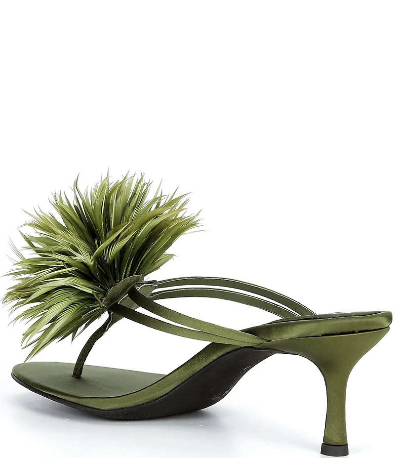 Jeffrey Campbell Firework Satin Thong Kitten Heels