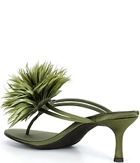 Jeffrey Campbell Firework Satin Thong Kitten Heels