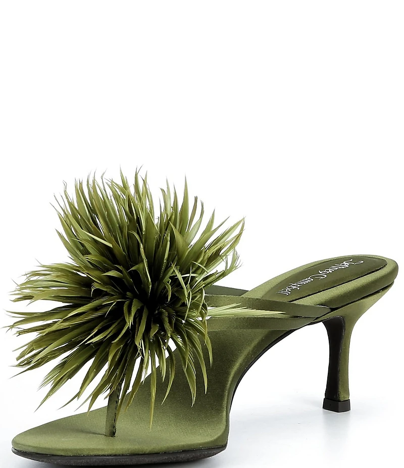 Jeffrey Campbell Firework Satin Thong Kitten Heels
