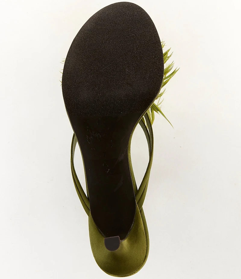 Jeffrey Campbell Firework Satin Thong Kitten Heels