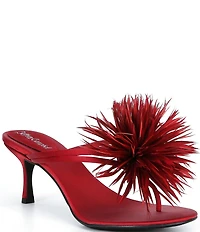 Jeffrey Campbell Firework Satin Thong Kitten Heels