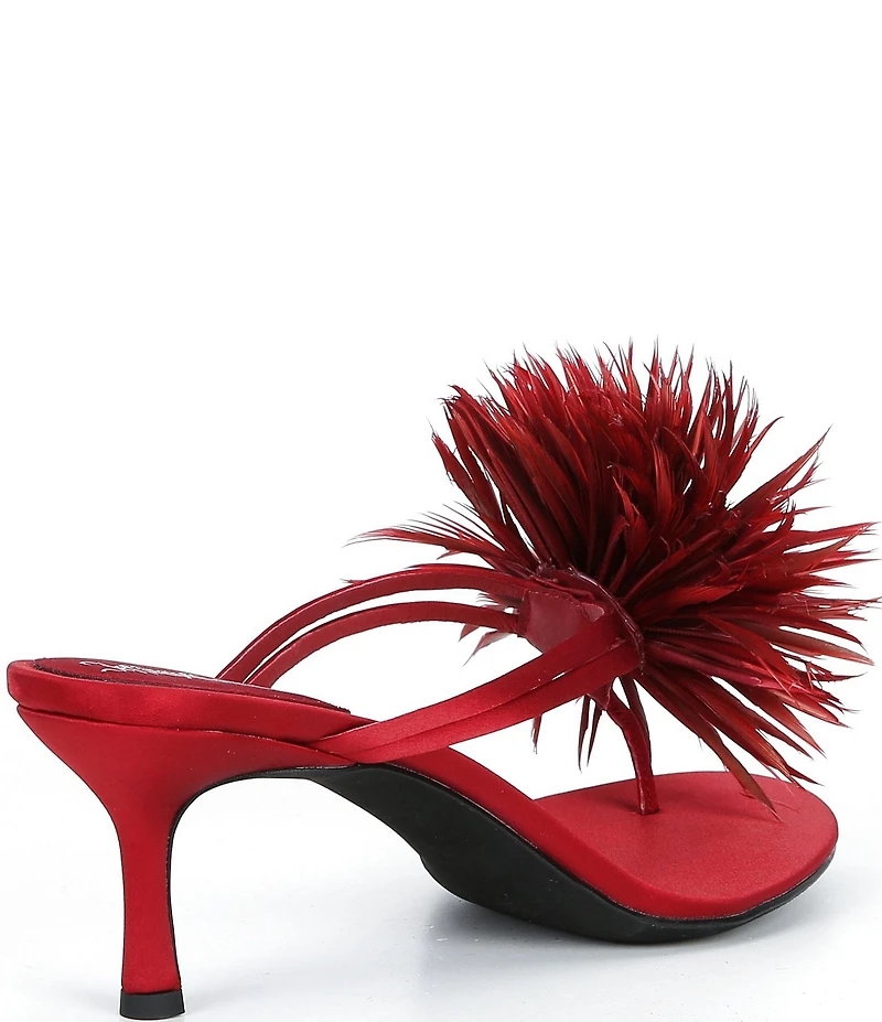 Jeffrey Campbell Firework Satin Thong Kitten Heels